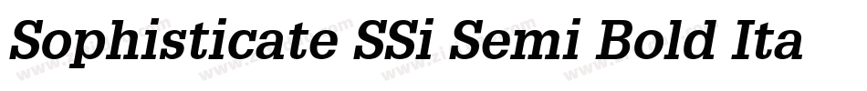 Sophisticate SSi Semi Bold Italic字体转换